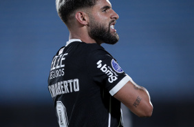 Yuri Alberto comemorando gol contra o Racing pela Sul-Americana